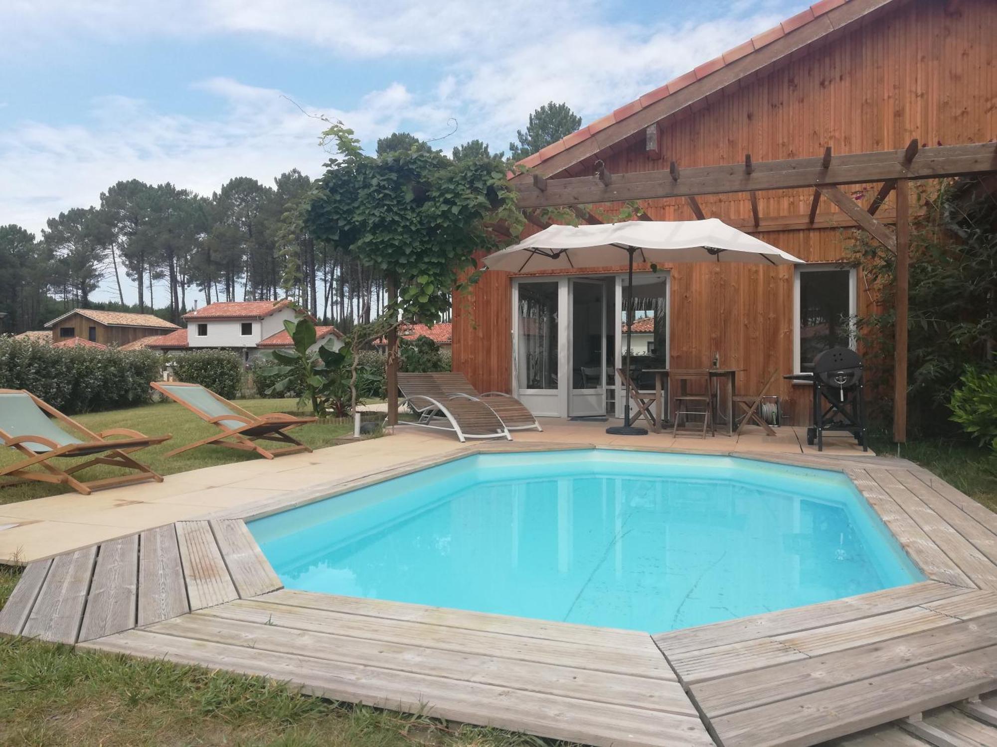 Maison Moderne Proche Lac Et Plage Léon Exteriér fotografie